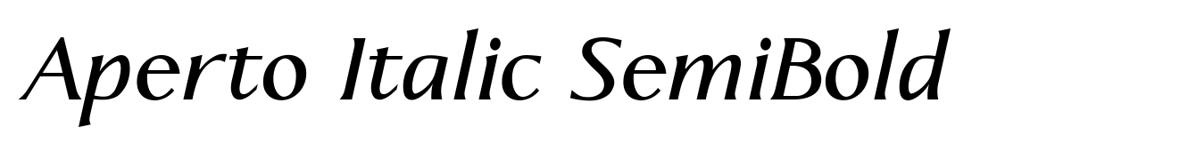 Aperto Italic SemiBold